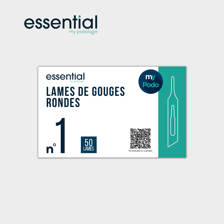 50 Lames de gouges stériles - Rondes - Essential by My Podologie Essential