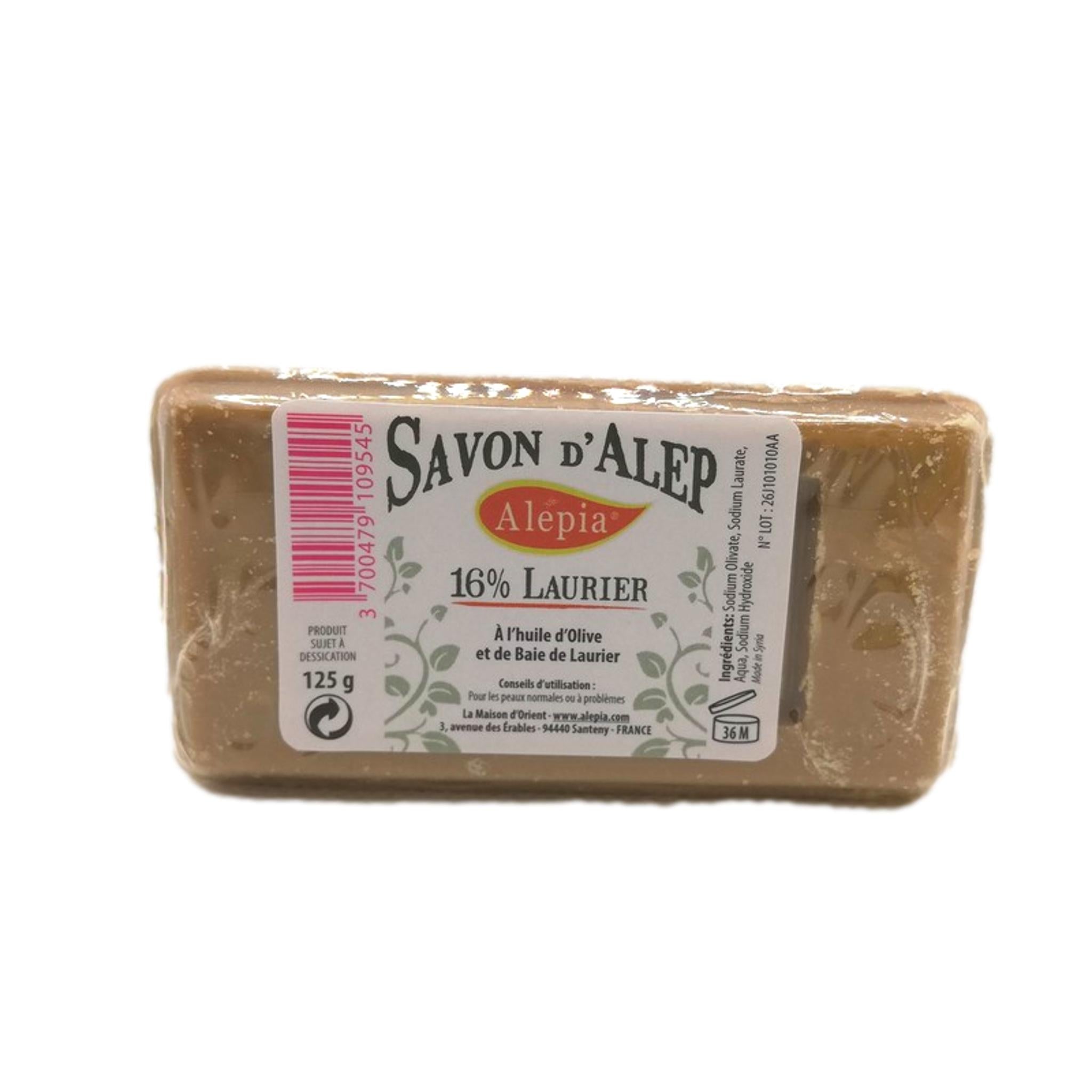 Savonnette d'Alep 16% laurier - 125 g - Alépia