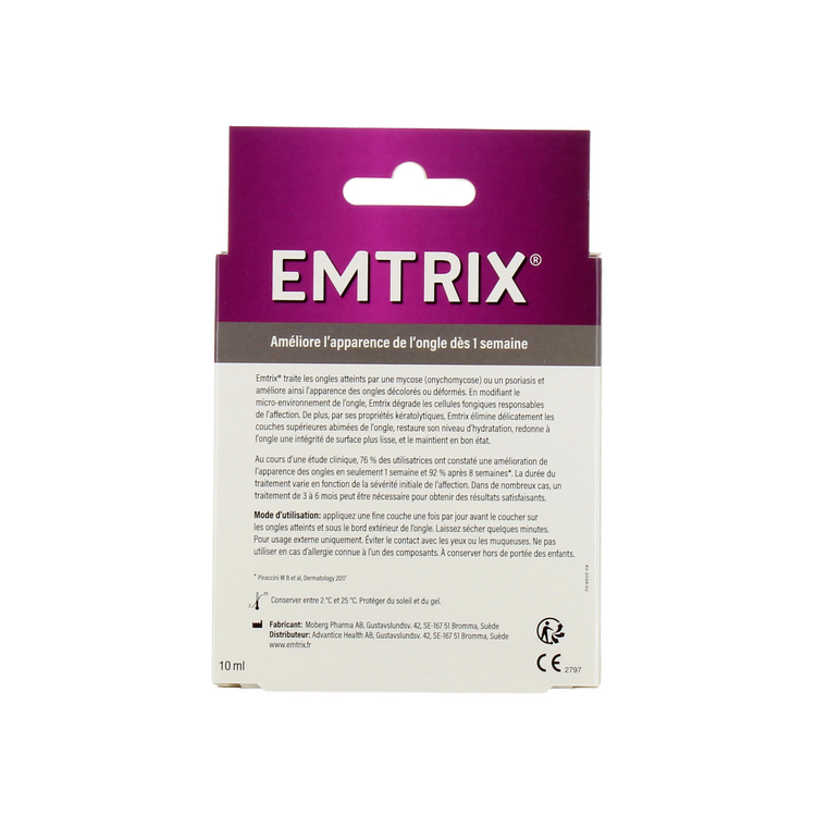 Emtrix - Traitement Mycose de l'ongle - 1 flacon de 10 ml