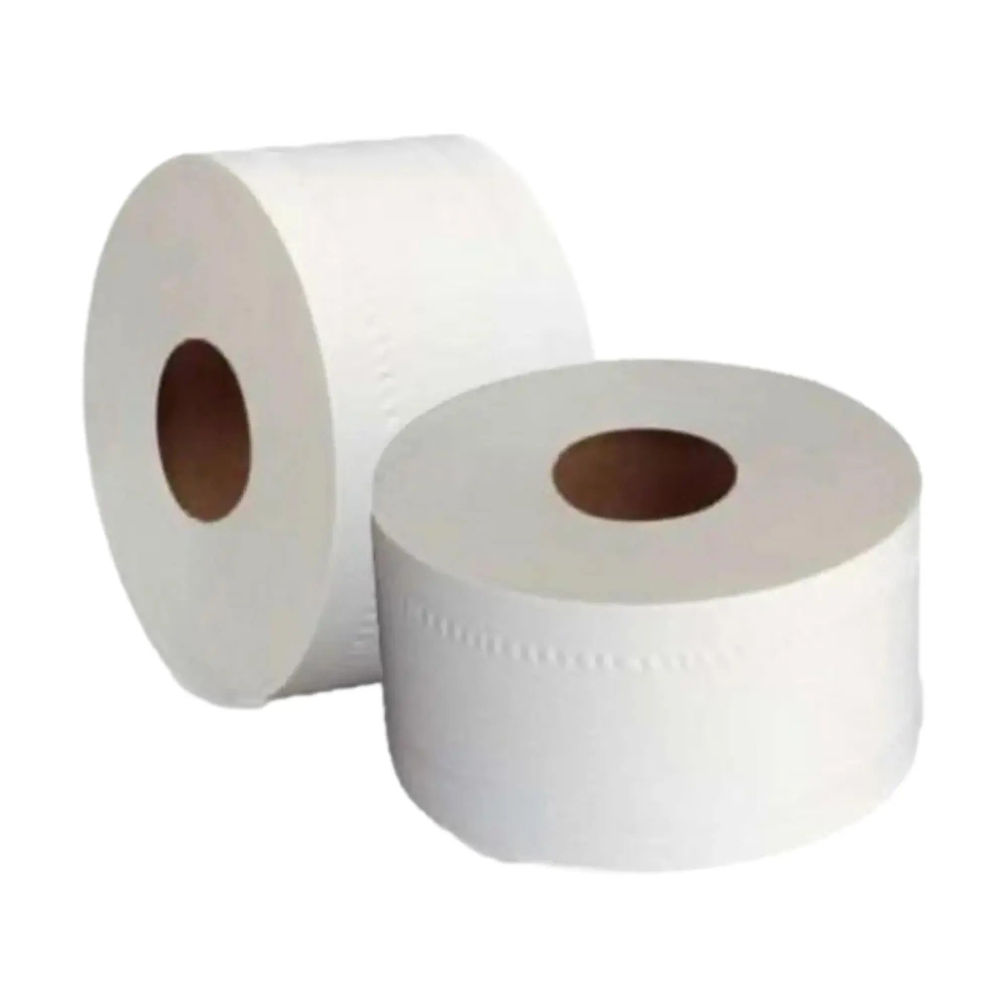 White 2-ply embossed toilet paper - Mini Jumbo - 130 m - 12 Rolls