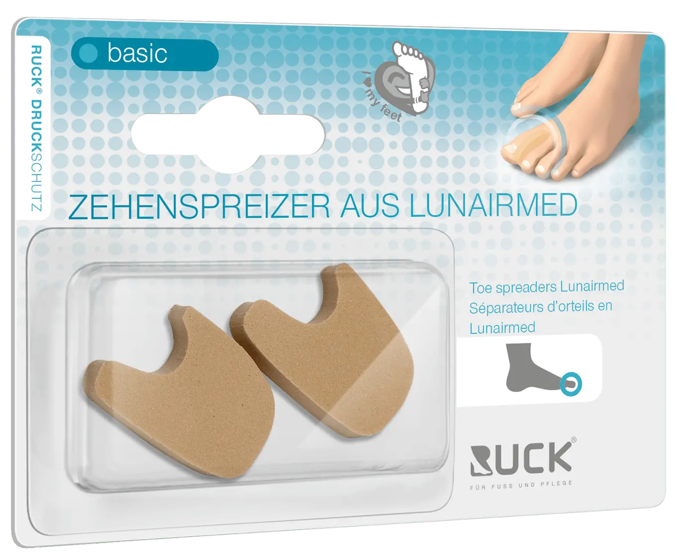 Séparateurs d'orteils en silicone - 2 pièces - Ruck - My Podologie